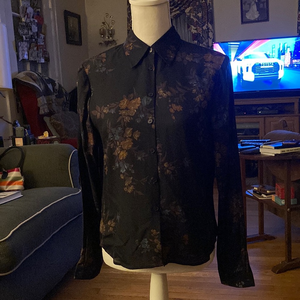 Vintage Jones New York Floral Silk Blouse